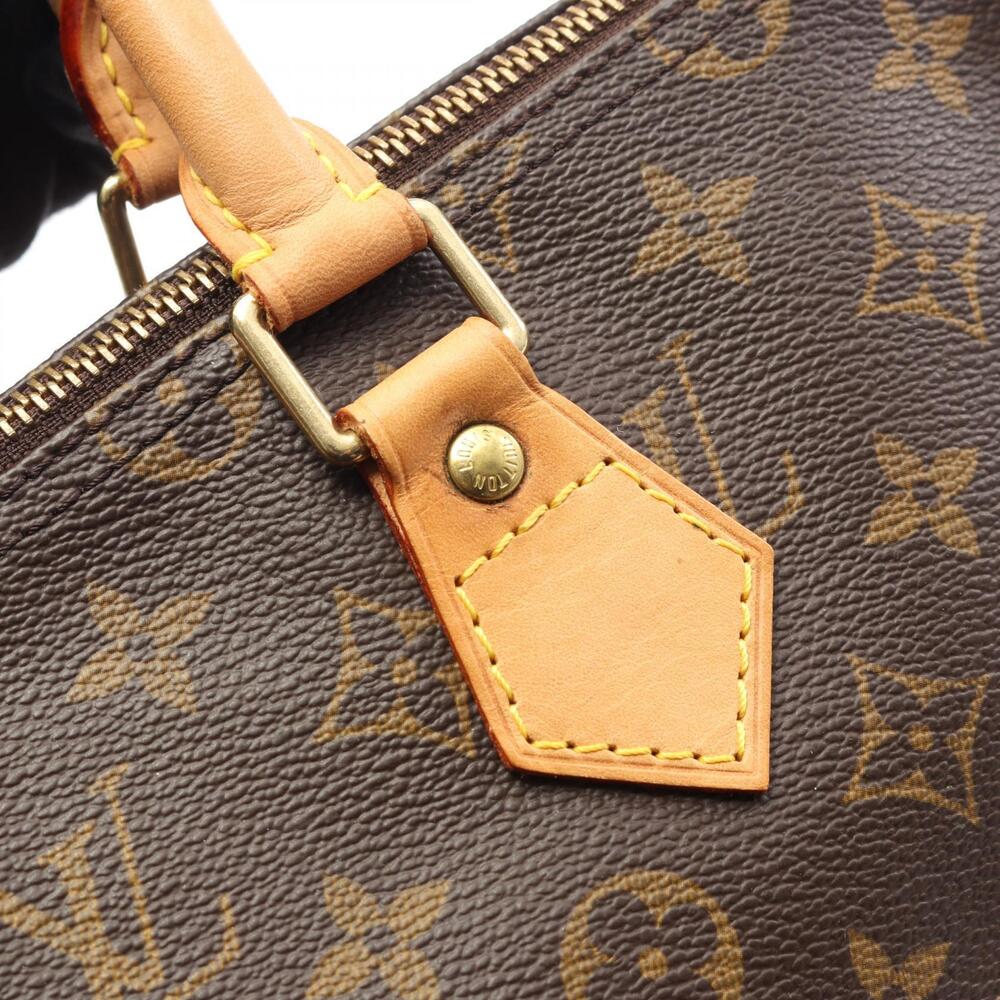 Louis Vuitton Leather Monogram Speedy Canvas Handbag Brown - Picture 7 of 9